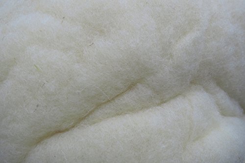 Deko-Schnee-Shop Füllwatte aus 100% Schafschurwolle, Natur, 5 kg, fein, (EUR 12,78/kg), kompostierbar, Bastelwatte, geeignet als natürliches und nachwachsendes Füllmaterial, Bären, Kissen von pemmiproducts