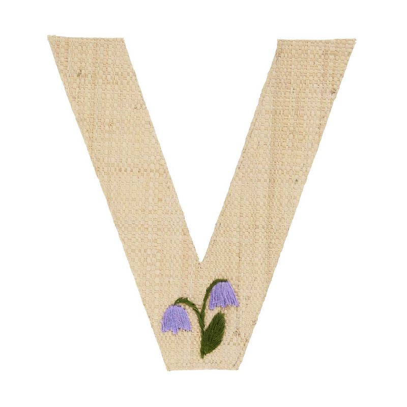 Buchstaben-Sticker V & Blume In Natur von rice