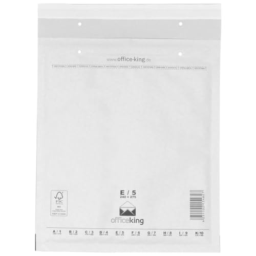 verpacking 100 Luftpolstertaschen Weiß E5 Größe 240x275mm DIN B5+ (Weiß, E/5 | 240 x 275 mm) Dokumententasche Warenversandtasche Versandtasche Warensendung Postumschläge Versand von verpacking