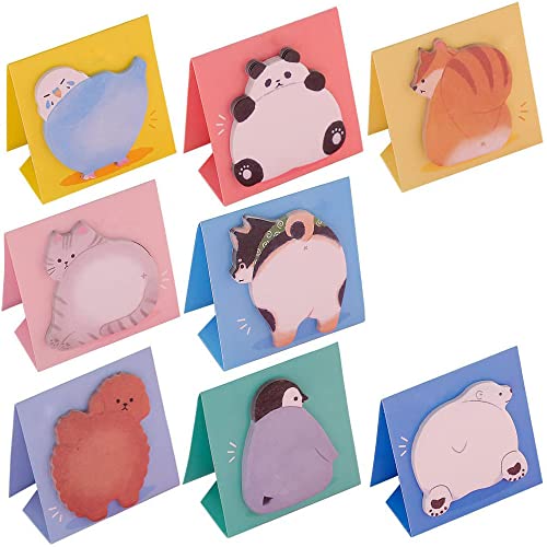 8 Pads 240 Sheets, Nettes Haftnotizen Set, Sheets Cute Animals Sticky Notes, Cute Sticky Notes Set, Büronotizen, für Schule, Büro Memo, Schüler Kindergeschenke, Partytüten Füller von 通用