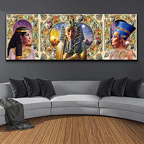 Diamond Painting Ägyptischer Prinz, 5D DIY Diamant Malerei Set Vollbohrer Kristall Strass Stickerei kreuzstich Mosaik Gemälde Leinwand Art Handwerk Hause Wanddekoration Geschenk Square drill 40x80cm von 壱岐の華