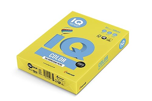 Iq 130114 - Mehrfachfunktionen-Papier IQ COLOR 80 G A4 gelb - 500 Blätter von 伊東屋