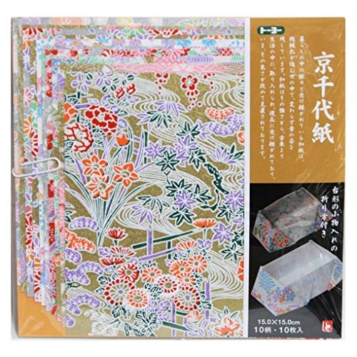 JapanBargain Yuzen Washi Chiyogami Origami-Papier, #1444, 15 cm, 10 Blatt von トーヨー