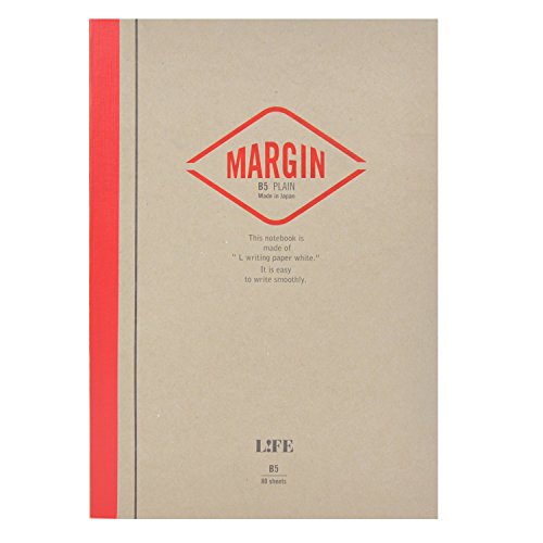 Life Margin Auf Seite Notebooks gebunden: 6 in. x 8 in. (Hellbraunes/rotes Cover, leere Seiten) von ライフ