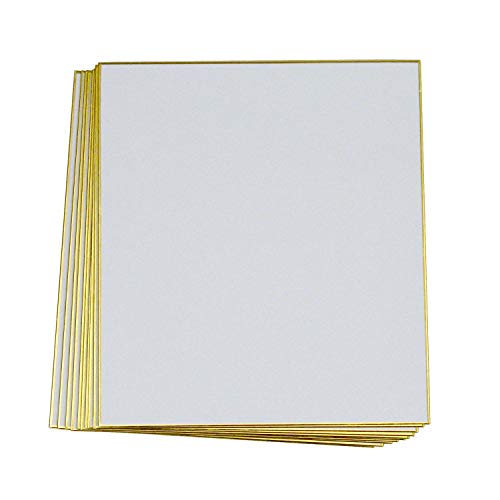 Nagatoya Shoten Shikishi Hosho [10 Blatt] Gold 9.5 x 10.7 Zoll (242 x 272 mm) Dekoratives Papier von 長門屋商店