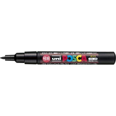 Uni Posca Marker 1MR Paint Glas Pen Extra feine Rundspitze 0,7 mm schwarz von 三菱鉛筆