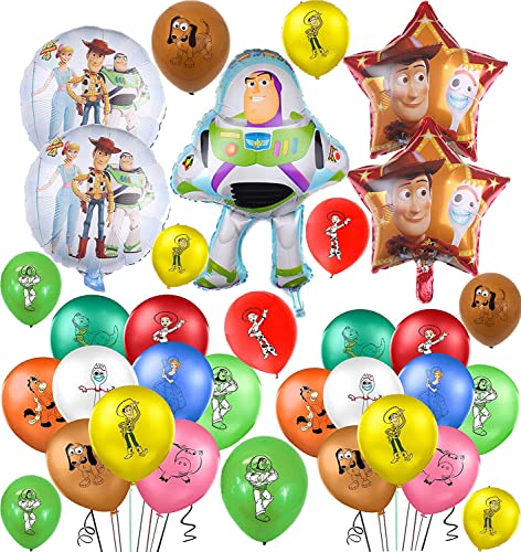 Geburtstag Deko Toy Story Luftballons Kindergeburtstag Folienballons Geburtstagsdeko 23 Stück für Kinder Toy Story Thema Geburtstagszubehör Set von 000