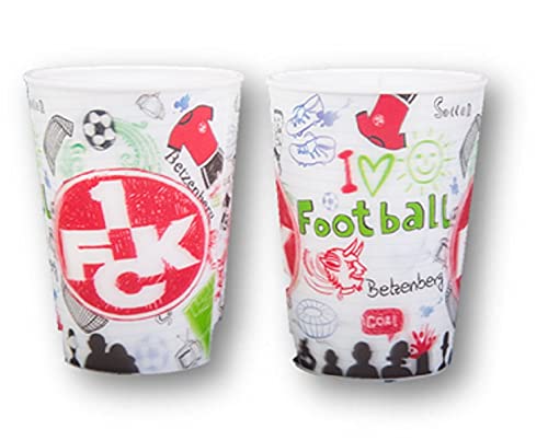 1. FC Kaiserslautern Kunststoff - Becher 3D Logo 2er Pack von 1. FC Kaiserslautern