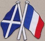 Schottland und Frankreich Freundschaft Flagge bestickt Patch Badge von 1000 Flags