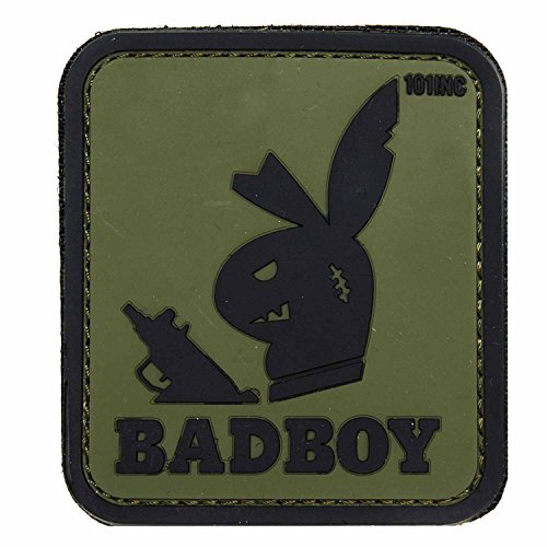 Emblem 3D PVC Bad Boy Böser Junge Hase #14046 Klett Abzeichen Rubber Patch 6,9 x 7,7 cm von 101 Inc.