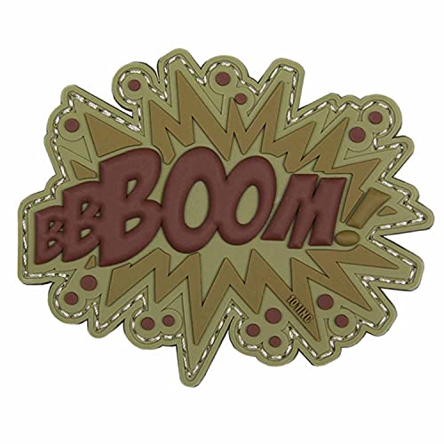 Emblem 3D PVC Boom! braun-grün Abzeichen Rubber Patch 5,5 x 8 cm von 101 Inc.