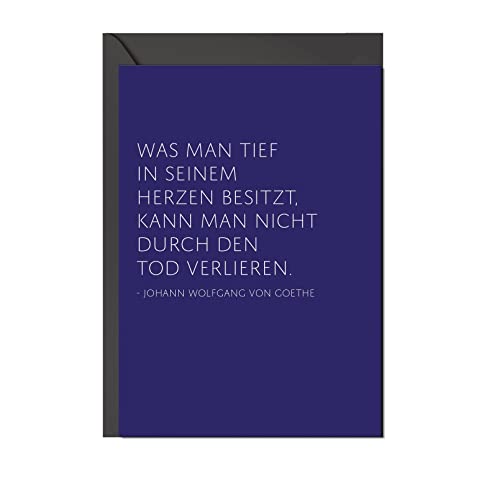 17;30 - FA60143 - Klappkarte, Trauerkarte, Was man tief in seinem Herzen besitzt, kann man nicht durch den Tod verlieren, mit Umschlag, 10,5cm x 15cm, lila von 17;30 HOME