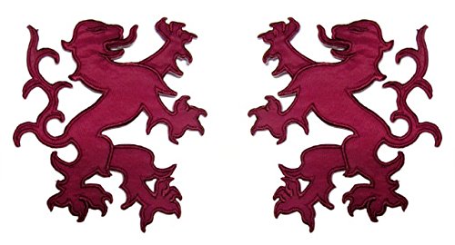 1 Paar Applikationen Wappen Löwe 16 x 10cm Farbe: Bordeaux VOR140-5 von 1A-Kurzwaren