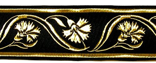 1A-Kurzwaren 35070-swgo 10m Keltische Borte 35mm breit schwarz-gold von 1A-Kurzwaren