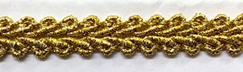 16,40m Posamentenborte 10mm breit Farbe: Lurex-Gold TSL-Bullet-C-Gold von 1A-Kurzwaren