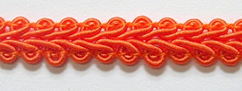 1A-Kurzwaren 32m Posamentenborte 6mm breit Farbe: Rotorange 2318-38 von 1A-Kurzwaren