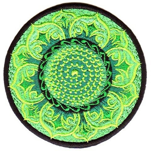 Applikation Tribal Patch Om Aum Mandala Ø 8 cm von 1A-Kurzwaren