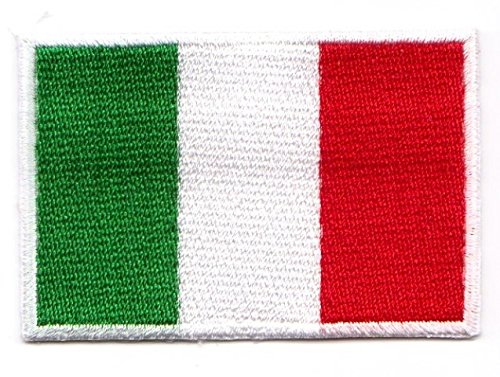 Aufnäher Bügelbild Aufbügler Iron on Patches Applikation Flagge Italien 3 x 2cm Vor20-10-S von yaco