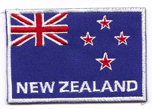 Aufnäher Bügelbild Aufbügler Iron on Patches Applikation Flagge Neuseeland 7 x 4,8cm Vor20-30-L von 1A-Kurzwaren