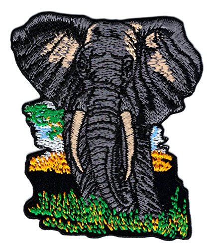 Aufnäher Bügelbild Aufbügler Iron on Patches Applikation Tribal Patch Elefant 7,5 x 8,5cm AA600-21 von 1A-Kurzwaren