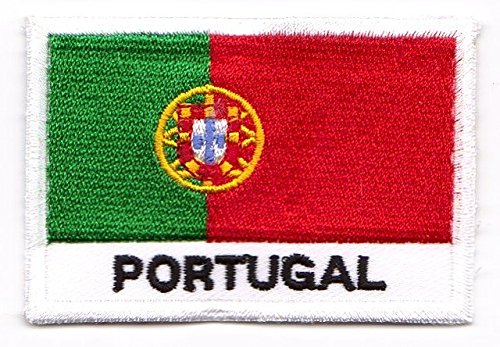 Aufnäher Iron on Patches Applikation Flagge Portugal 7,2 x 4,9cm von 1A-Kurzwaren