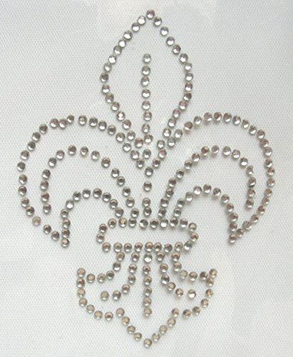 Bügelbild Königslilie Fleur de Lis 8,5 x 11,5cm Farbe: Crystal LE6-65 von 1A-Kurzwaren