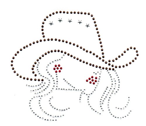 Bügelbild Line Dance Cowgirl 15,5 x 13,5cm Farbe: Braun LE8-21 von 1A-Kurzwaren