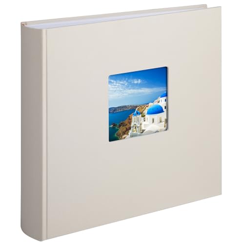 1DOT2 Leinen Fotoalbum zum Selbstgestalten im Format 30x30.5 cm hat 120 säurefreien weisse Seiten (200g/m²) ，Fotoalbum zum einkleben Groß, Fotobuch Beige von 1DOT2