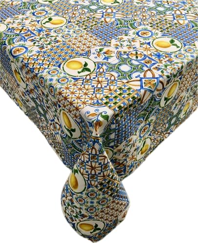 1KDreams Tischdecke, rechteckig, sizilianische Zitronen und Majoliken, modern, hergestellt in Italien, 130 x 240 cm 1KDreams Tischdecke, rechteckig, sizilianische Zitronen und Majoliken, modern, hergestellt in Italien, 130 x 240 cm von 1KDreams