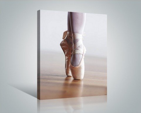 1art1 Ballett Poster Spitzenschuhe, Relevé Bilder Leinwand-Bild Auf Keilrahmen | XXL-Wandbild Poster Kunstdruck Als Leinwandbild 50x40 cm von 1art1