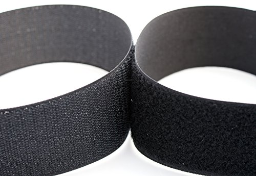 1buy3 1m Klettband zum Aufnähen 50mm schwarz (1m Haken- und 1m Flauschband) von 1buy3