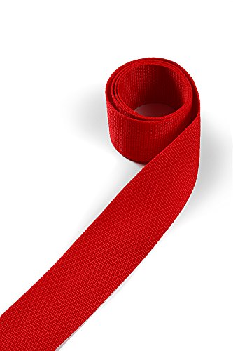 1buy3 Gurtband aus Polypropylen 20mm breit, 4 Meter lang, Farbe:8 - Kaminrot | Grundpreis pro Meter = € 1,17 von 1buy3