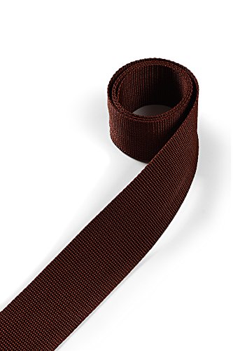 1buy3 Gurtband aus Polypropylen 25mm breit, 12 Meter lang, Farbe:6 - Mahagonibraun | Grundpreis pro Meter = € 0,67 von 1buy3