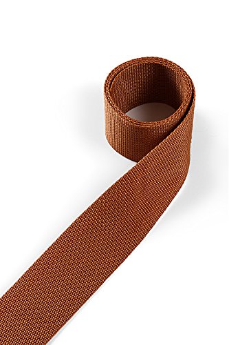 1buy3 Gurtband aus Polypropylen 25mm breit, 4 Meter lang, Farbe:5 - Orangebraun | Grundpreis pro Meter = € 1,37 von 1buy3