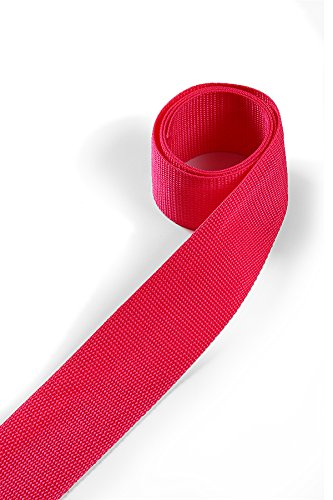 1buy3 Gurtband aus Polypropylen 40mm breit, 4 Meter lang, Farbe:12 - Himbeerrot | Grundpreis pro Meter = € 1,62 von 1buy3