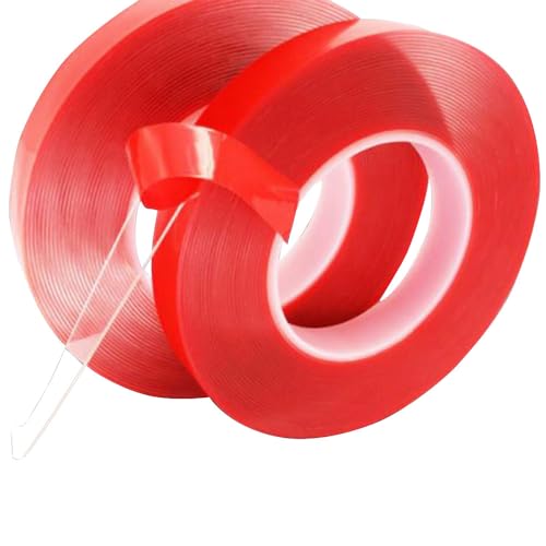 24ME® 25M Ultra Dünn Transparent Doppelseitiges Klebeband - 1cm x 0.25mm x 25M - Ultra Strong - Montageband von 24ME