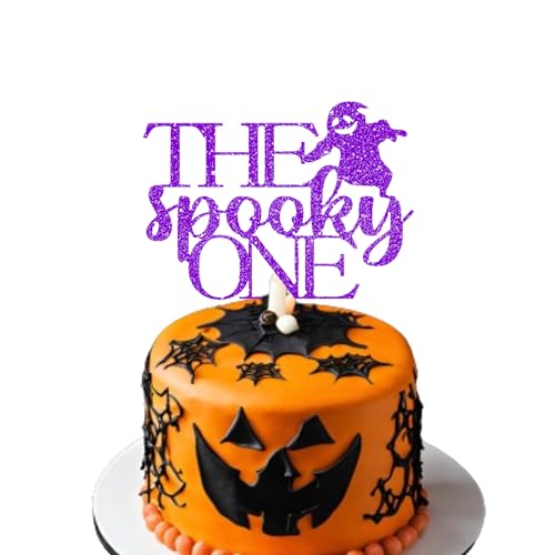 The Spooky One Cake Topper - Halloween Cake Topper - Halloween Themed Cake Topper - Pumpkin Party Supplies Halloween Cake Decoration (Purple) von 3 LITTLE DESSERTS