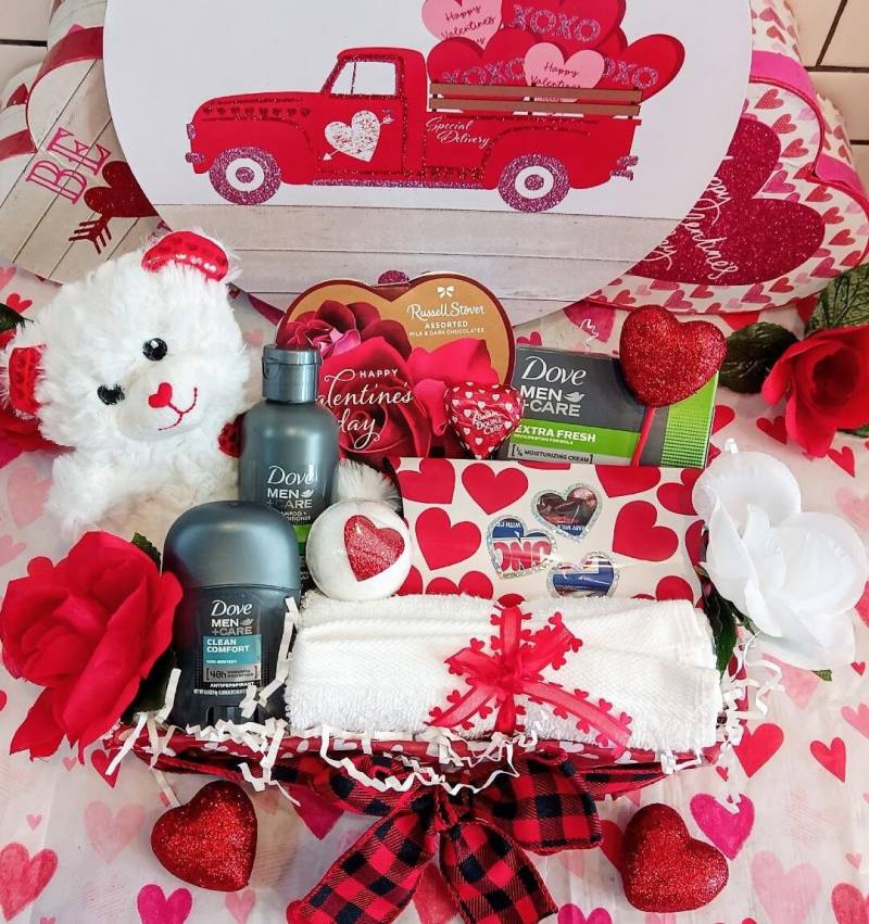 Valentinstag Männer Pflege Taube Bad Körper Gesicht Spa Setrussell Stover Herz Milchschokolade Geschenkkorb Für Ihn Hamper von 365giftbasket