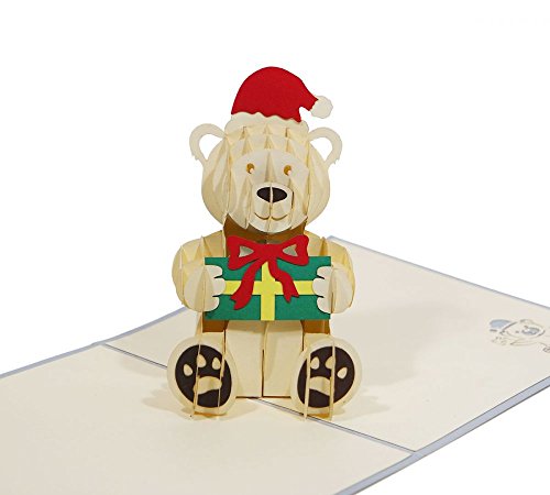 3D KARTE "Eisbär" I Pop-Up Karte als Gutschein oder Gruß zu Weihnachten I Klappkarte als Weihnachtskarte von 3D Kartenwelt