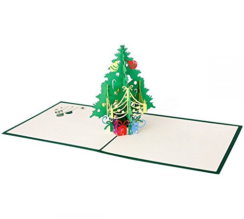 3D KARTE "Geschenke unterm Baum" I Pop-Up Karte als Gutschein, Weihnachtskarte I Klappkarte als Weihnachtsgruß von 3D Kartenwelt