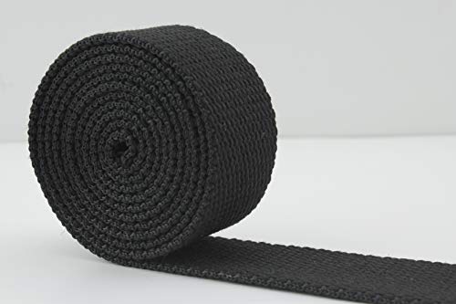 Polyester, Baumwolle Gurtband Breite 32 mm Länge 4,5m Schwarz ZA72 von 3DANCraftit