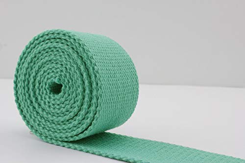 3DANCraftit Polyester, Baumwolle Gurtband Breite 38 mm Länge 4,5m Hellgrün ZB31 von 3DANCraftit