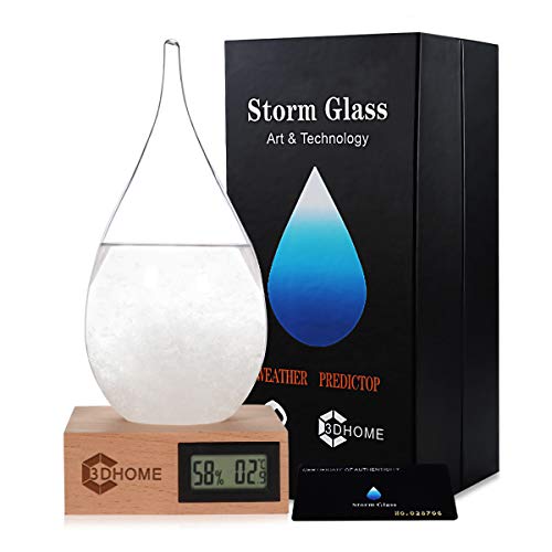 Storm Glass Water Drop Shaped Crystal Ball, Christmas Decoration Storm Glass Weather Forecaster Weather Station, Fashion Creative Office Desktop and Home Decor (XX-L) von 3DHOME