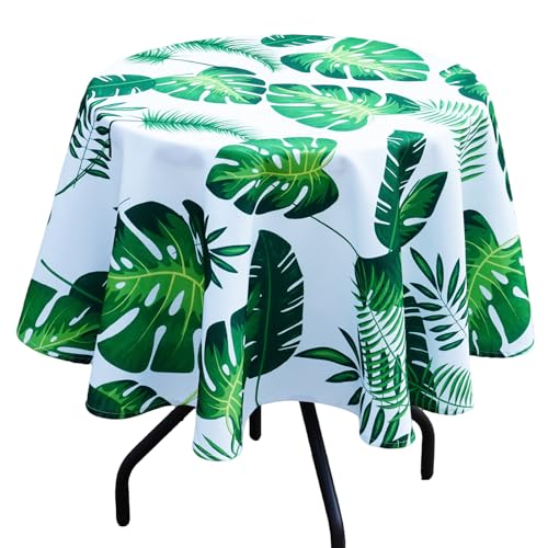 3E Home Runde Tischdecke für den Außenbereich, wasserabweisend, abwischbar, für Garten und Terrasse, 132 cm Palmblatt 3E Home Runde Tischdecke für den Außenbereich, wasserabweisend, abwischbar, für Garten und Terrasse, 132 cm Palmblatt von 3E Home