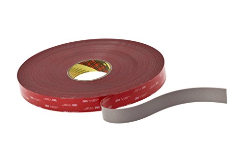 3M VHB Klebebänder, 4956 P, 25 mm x 33 m, 1,6 mm, Grau, Schutzabdeckung: Papier (3-er Pack) von 3M