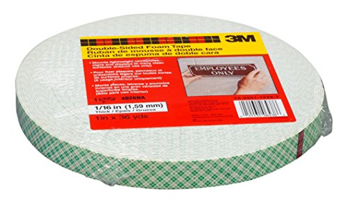 3M 4026 Doppelseitiges PU-Schaumstoff-Klebeband, 19 mm x 10 m, 1.6mm, Beige (10-er Pack) von 3M