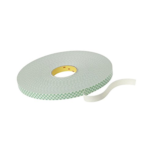 3M 4032 Doppelseitiges PU-Schaumstoff-Klebeband, 25 mm x 66 m, 0.8mm, Beige (9-er Pack) von 3M