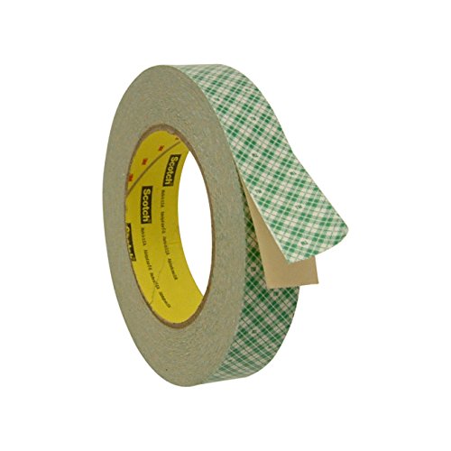 3M 410M doppelseitiges Klebeband mit Papiervlies Träger, 25 mm x 33 m, 0.13 mm Dicke, Weiß (36-er Pack) von 3M