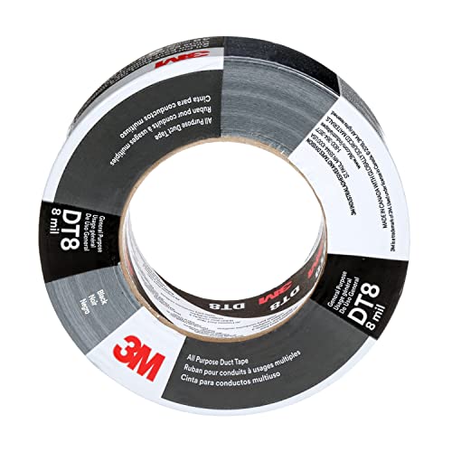 3M Allzweck-Klebeband DT8, Schwarz, 48 mm x 55 m, 0.2 mm, einzeln verpackt, 48mm x 55m von 3M