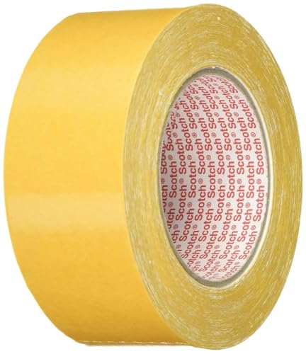 3M Doppelseitiges Klebeband 9191 in Weiß 50mm x 25m – Verlegeband für Klebearbeiten verschiedener Werkstoffe und Textilien – 1-er Pack von 3M